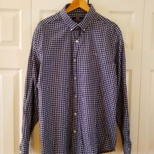 Vineyard Vines Men Plaid Long Sleeve Whale Shirt  Size XL